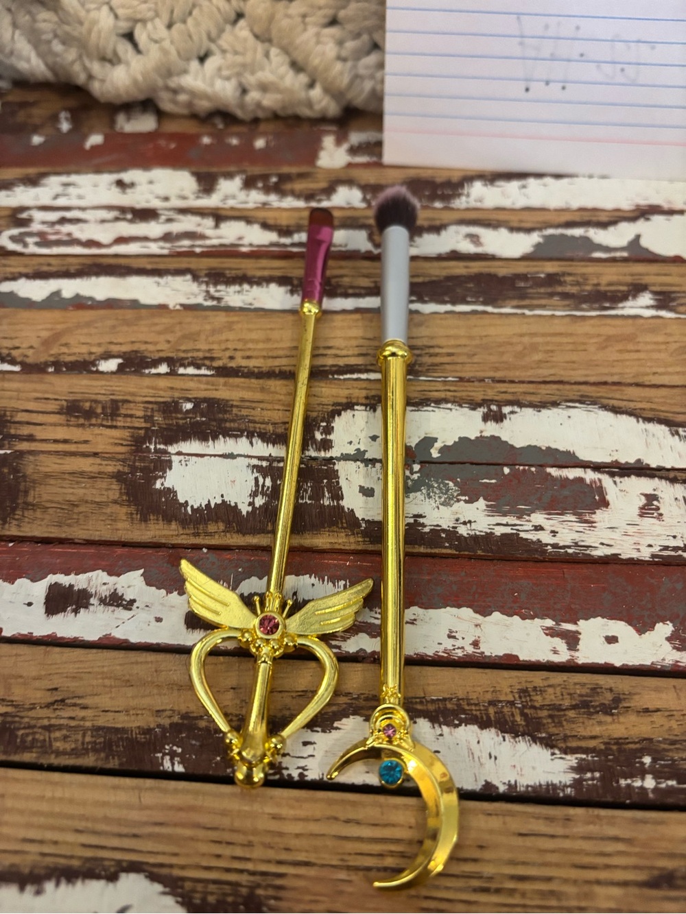 Gold and Pink Magical Crescent & Heart Hair Stick Set - Women Accessories